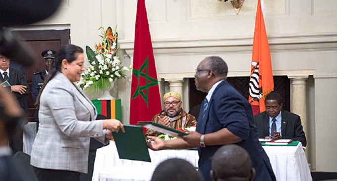 King Mohammed VI and Zambian President Sign 19 Economic Partnership Agreements